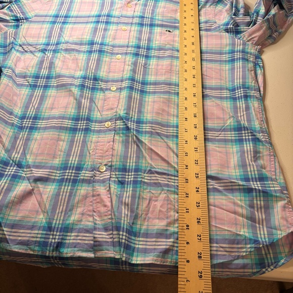 Vineyard Vines On the Go Performance Sz XXL Button Pastel Plaid Shirt Sz XXL - Picture 9 of 11